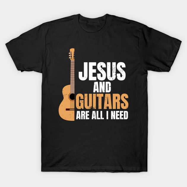 Jesus Guitar Shirt | I Need Guitars Gift T-Shirt by Gawkclothing